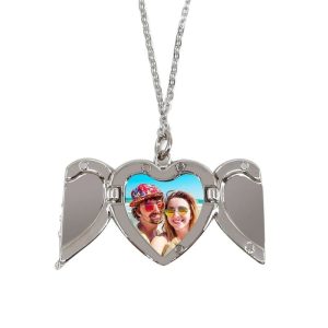 Custom Photo Angel Wings Necklace