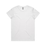 Womens AS Colour Maple Crew Neck T Shirt Custom Photo Image Design White Front